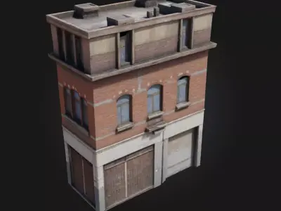 Urban Storefront Building  Versatile City Scene Essential 3D model
