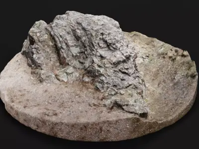 Rock V1 - Scanned Low-poly 3D model