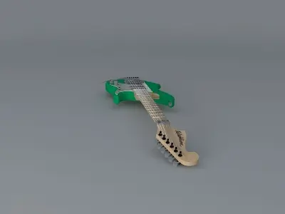 Washburn Nuno Bettencourt N5 Green model guitar Free 3D model