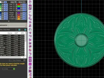 Flower Decor Stud Earrings 001 3D print model