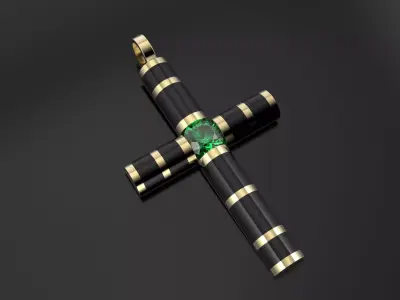 Cross with emals  3D print model