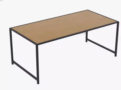 Wooden coffee table Free 3D model