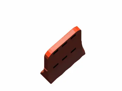PLASTIC ROAD SAFETY BARRICADES Low-poly 3D model