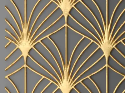 Panel lattice grille 3D model