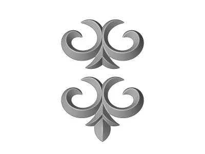 Flower decoration element relief  3D print model