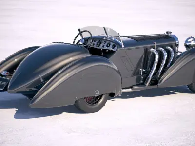 Mercedes 710 SSK Trossi Roadster 1930 bonneville 3D model