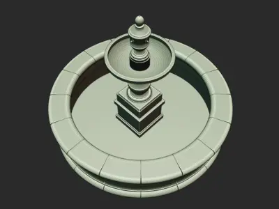 ancient fountain 3D model