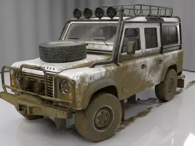 Land rover defender 110 3D model from CGTrader