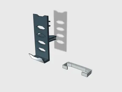 Phone holder stand for car easy print 3D print model