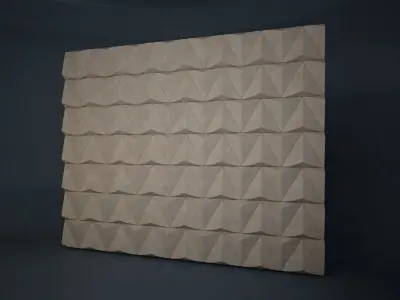 02 TRIANGULAR PATTERN WALL 3D model