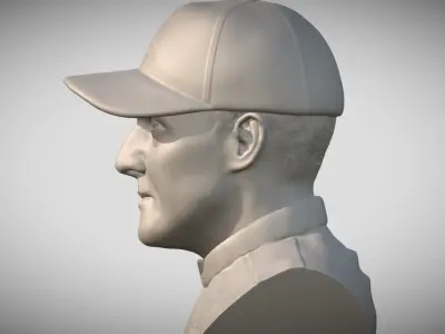 Michael Schumacher bust 3D print model