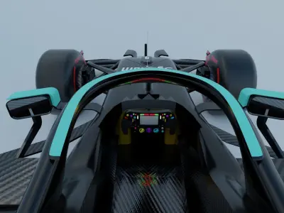 Mercedes W12 2021 F1 car 3D model