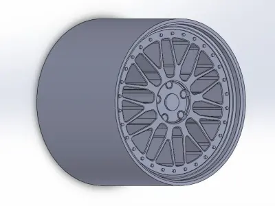 wheels BBS LM with tire 3D print model