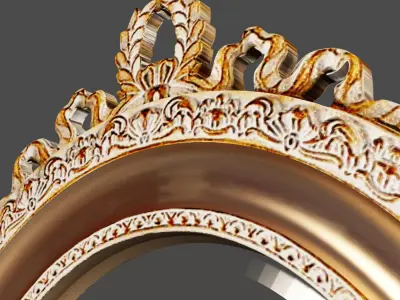 Ellipse Framed Mirror 3D model