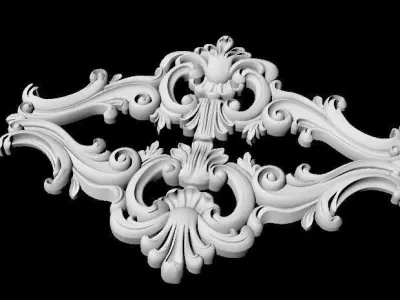 Central decor ornament for furniture 3D model 735