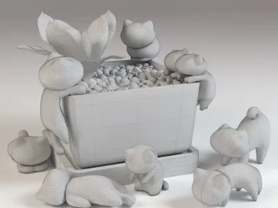 Cats The decor 3D model