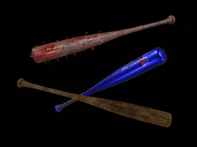 Baseball Bats Pack Low-poly 3D model