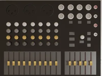 Audio Mixer 3D model
