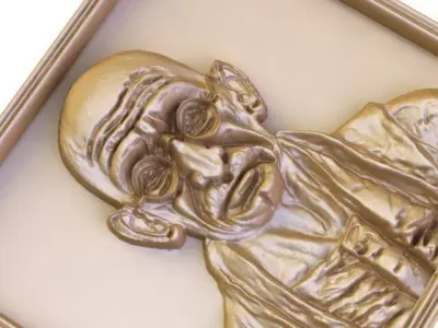 relief of Mahatma Gandhi 3D model
