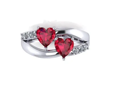 HEART RING 3D print model order