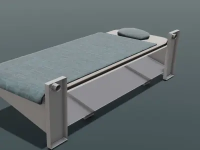 Medical Bed 3D Model  Low-poly 3D model