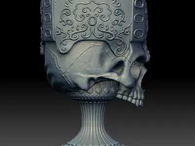 Printable Skull Goblet 3D print model