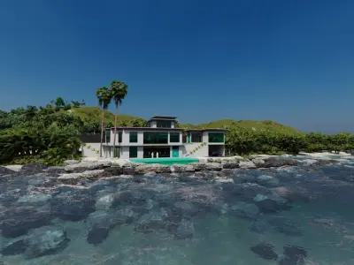 Casa Scene- Beach villa-Modern House 3D model
