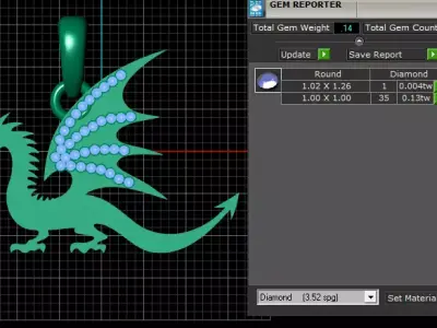 Dragon pendant 3D printable model  3D print model