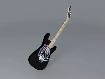 B C Rich Tracii Guns Gunslinger model guitar Free 3D model