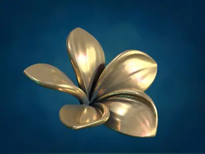 Plumeria Flower 3D print model