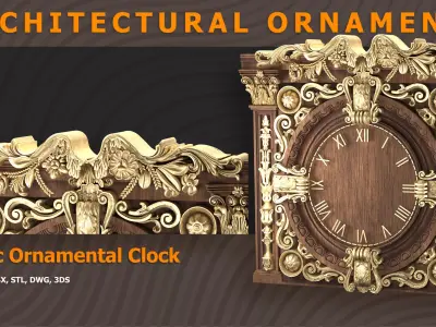 Classic Ornamental Clock 3D model