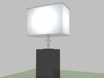 Williams-Sonoma Home Black crystal Cube table lamp Free 3D model