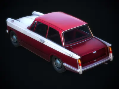 Triumph Herald Saloon Authentic Car Game Ready Low-poly 3D model