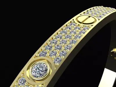  LOVE Bracelet with the Stones 3d printing model 3D print model