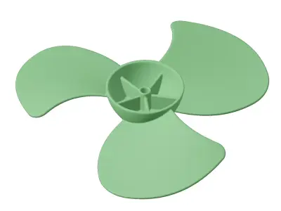 Plastic Fan Blade Toy 3D model