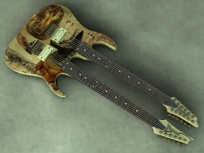 Ibanez Double Neck guitar 3D model