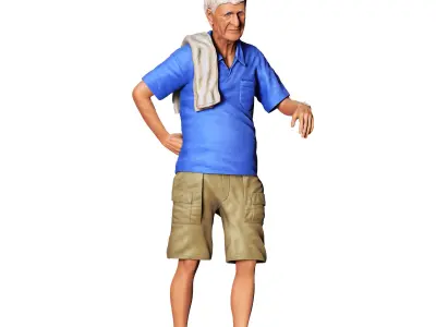 N5 a man leaning on a car 3D print model