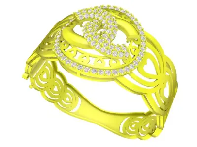 6445 luxury diamond bangle 3D print model