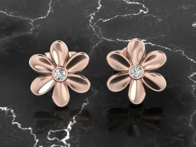Jewelry Earring 3D print model 2