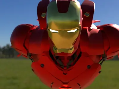 Ironman flying with high quality 3D model