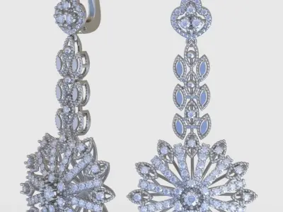 Earring 3D model 3D printable model 0226 9 Free 3D print model