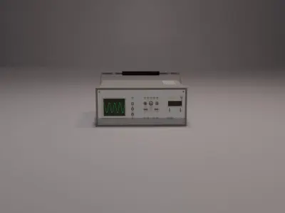 Oscilloscope electronic device Low-poly 3D model