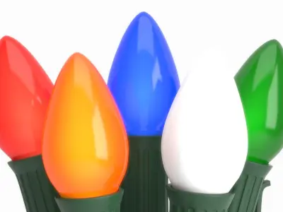 Christmas Light C7 Low-poly 3D model