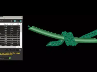 Tiffany knot diamond pendant 3D print model