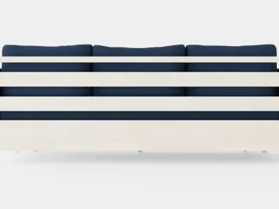 3 Seater Sofa Low-poly 3D model