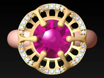 Diamond Ring - Womens Rings - GN246 3D print model