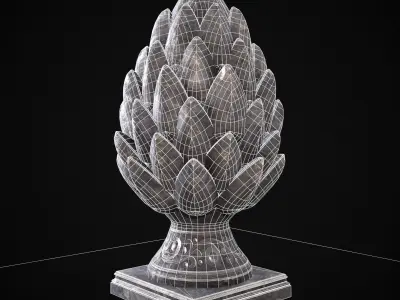 Pinha Decoration Low-poly 3D model