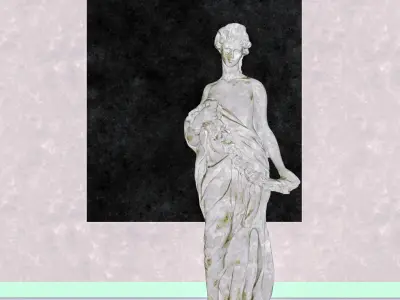 Modern sculpture decoration statue plaster 3D model