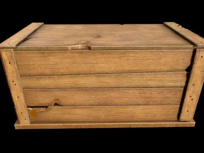 Wooden Boxes Low-poly 3D model