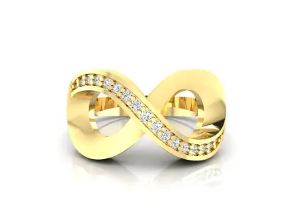 Ring M45 The luxury female ring with gems wedding 3D print model